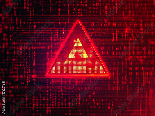 Digital security relies on recognizing cyber alert symbols to prevent hacking data breaches network errors and system dangers in an online environment