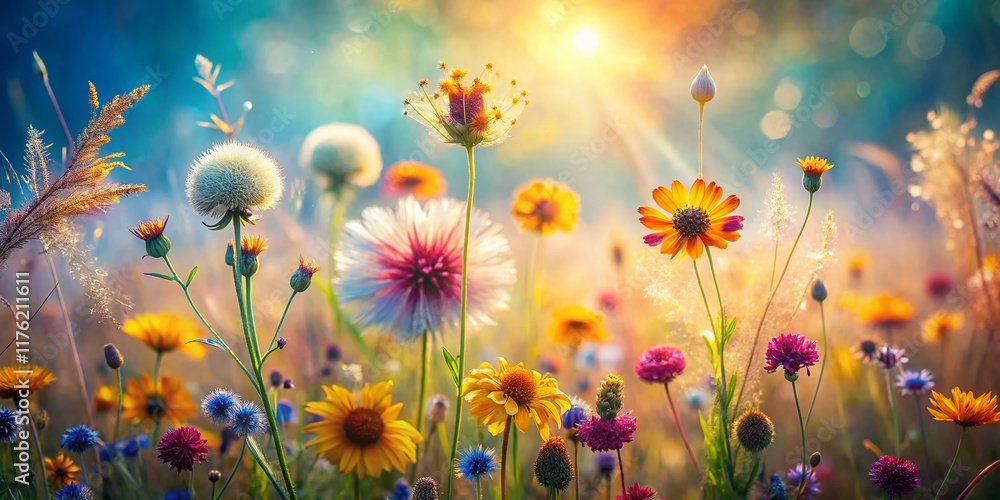 Double Exposure: Wild Meadow Flowers & Abstract Shapes - Nature Photography Double Exposure: Wild Meadow Flowers & Abstract Shapes - Nature Photography