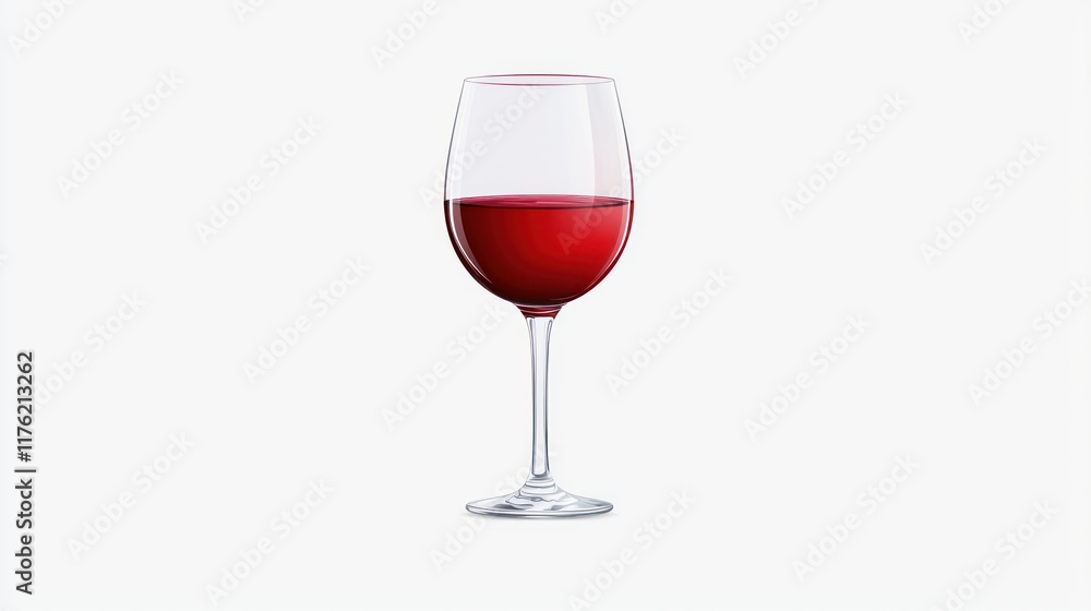 A glass of red wine filled to the brim, elegantly presented. A glass of red wine filled to the brim, elegantly presented.