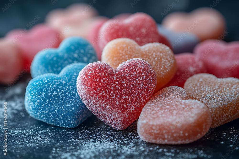 Vibrant collection of pastel heart-shaped candies in a variety of colors, perfect for Valentine’s Day, festive, or sweet-themed creative designs Vibrant collection of pastel heart-shaped candies in a variety of colors, perfect for Valentine’s Day, festive, or sweet-themed creative designs