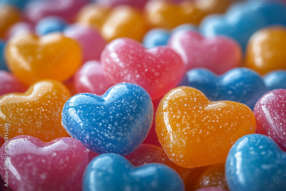 Vibrant collection of pastel heart-shaped candies in a variety of colors, perfect for Valentine’s Day, festive, or sweet-themed creative designs Vibrant collection of pastel heart-shaped candies in a variety of colors, perfect for Valentine’s Day, festive, or sweet-themed creative designs