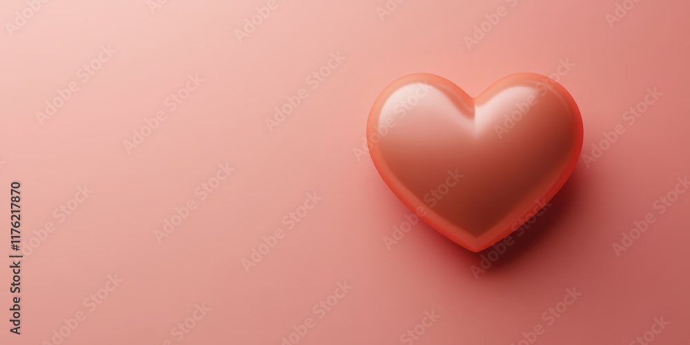 Romantic heart shape soft background digital illustration minimalist style top view love concept Romantic heart shape soft background digital illustration minimalist style top view love concept