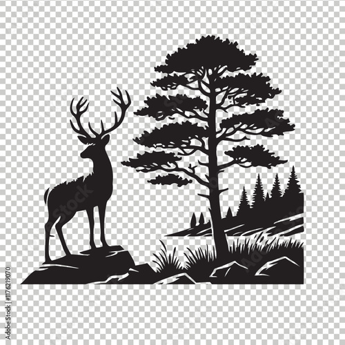 Whitetail deer vector