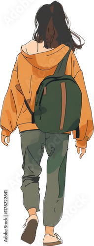 뒷모습, 걸음, 떠남,사람,Back view, steps, leaving, people