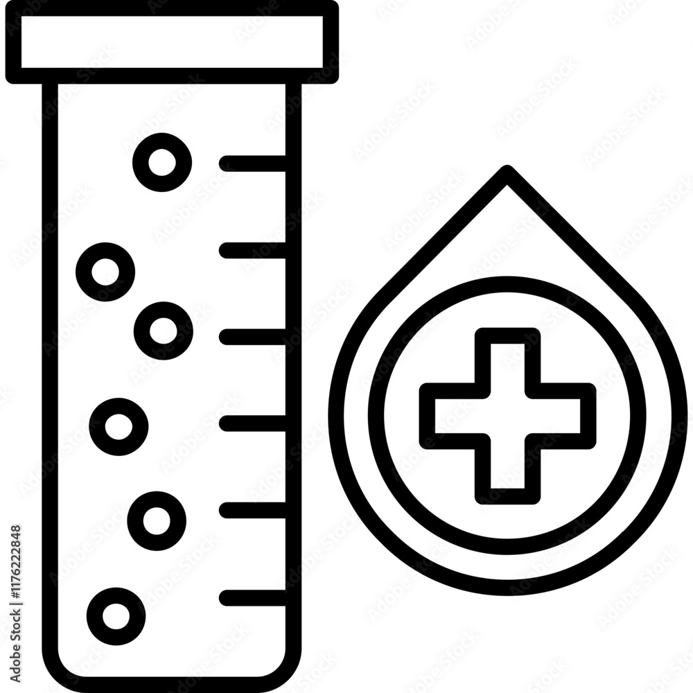Fototapeta premium Blood Test Icon