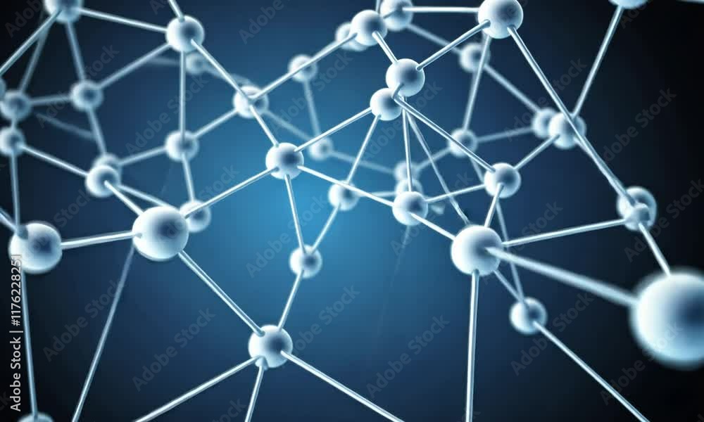Abstract Molecular Structure: A 3D Rendering of Interconnected Atoms Abstract Molecular Structure: A 3D Rendering of Interconnected Atoms