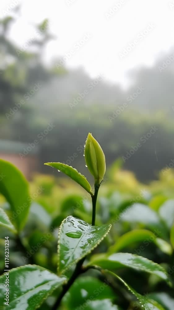Vertical video time lapse of growing flower from bud to full blossom. Spring flower blooming in rain. Vertical video time lapse of growing flower from bud to full blossom. Spring flower blooming in rain.
