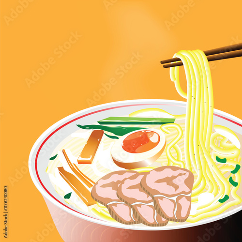 noodle ramen chinese soup food vector asian bowl japanese logo japan icon restaurant illustration background pasta menu china cuisine dish doodle instant line sketch korean rice poster drawn asia meal