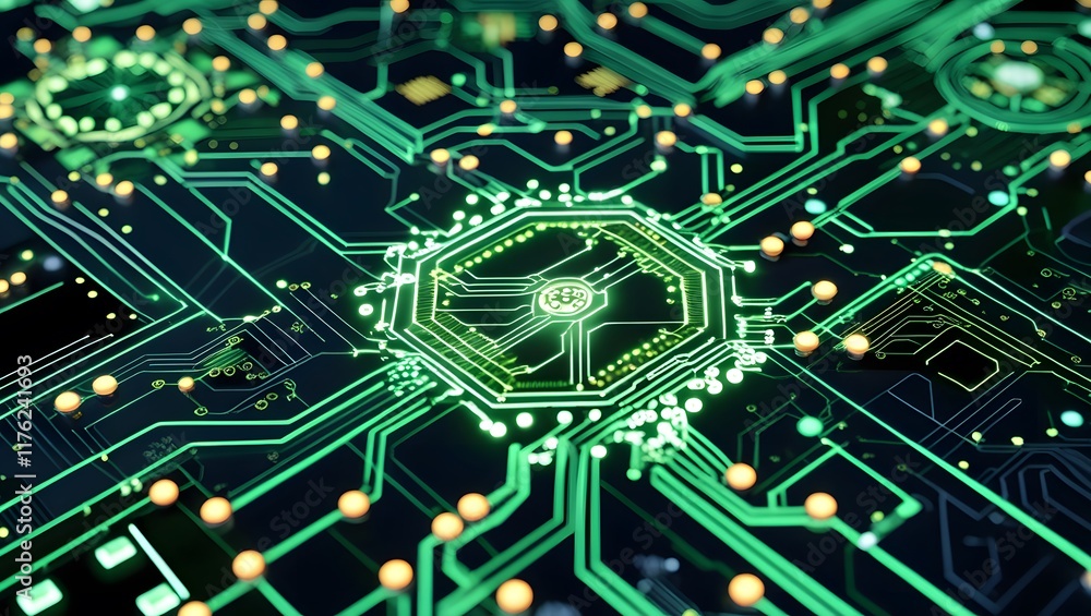 Abstract circuits pattern showcasing connectivity, blockchain, IoT, big data, and AI. Ideal for tech branding, digital transformation visuals, and innovative technology themes. Abstract circuits pattern showcasing connectivity, blockchain, IoT, big data, and AI. Ideal for tech branding, digital transformation visuals, and innovative technology themes.