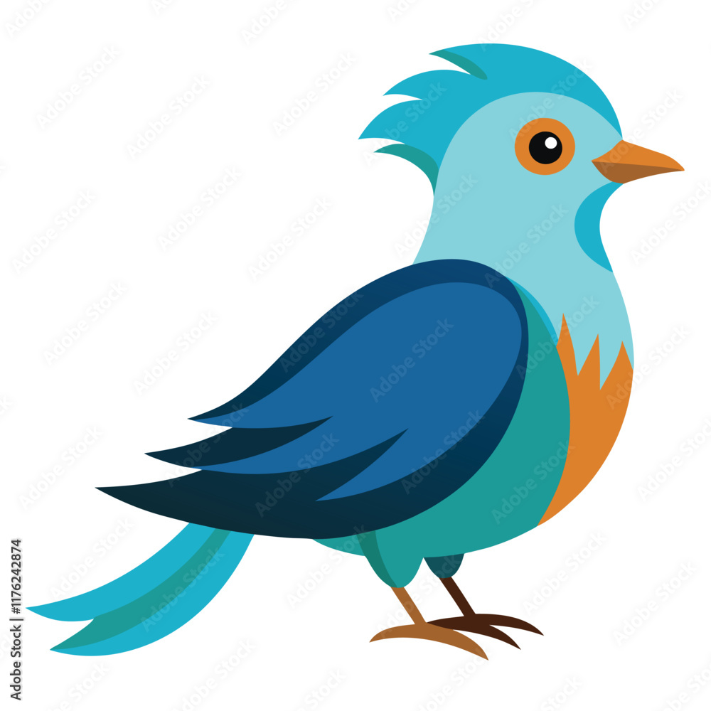 Fototapeta premium Bird vector art on white background 