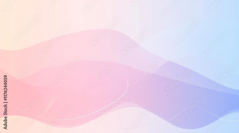Fototapeta premium Abstract Pastel Wave Background Design