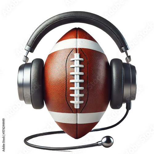 American football headset cutout