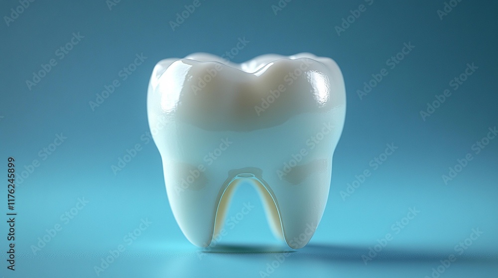 Single Tooth Gleaming White Enamel Smooth Surface Clean Minimalist Style Single Tooth Gleaming White Enamel Smooth Surface Clean Minimalist Style