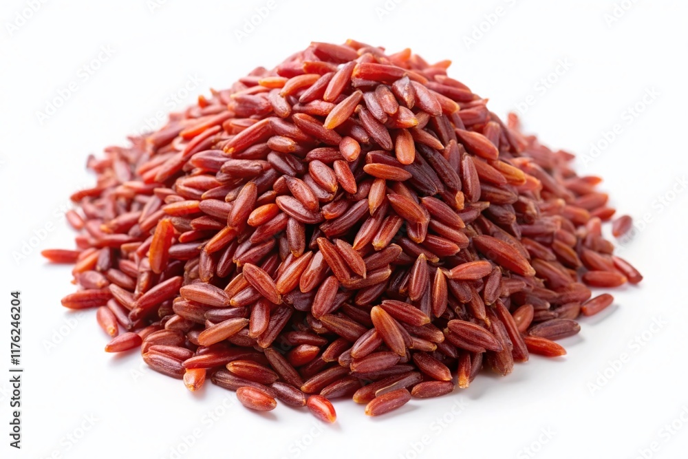 Isolated Rice Berry Grains on White Background - High-Resolution Stock Photo Isolated Rice Berry Grains on White Background - High-Resolution Stock Photo