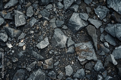 Wallpaper Mural Image of Grey asphalt rock ground debris. Texture for background usage Torontodigital.ca