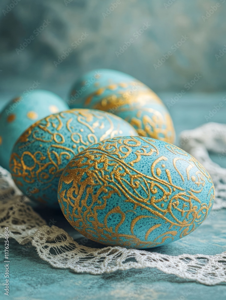 Easter Eggs with Soft Blue Chalk Finish Easter Eggs with Soft Blue Chalk Finish