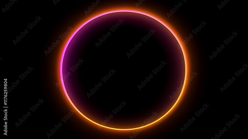 Glowing Neon Oval Abstract Background Design Glowing Neon Oval Abstract Background Design