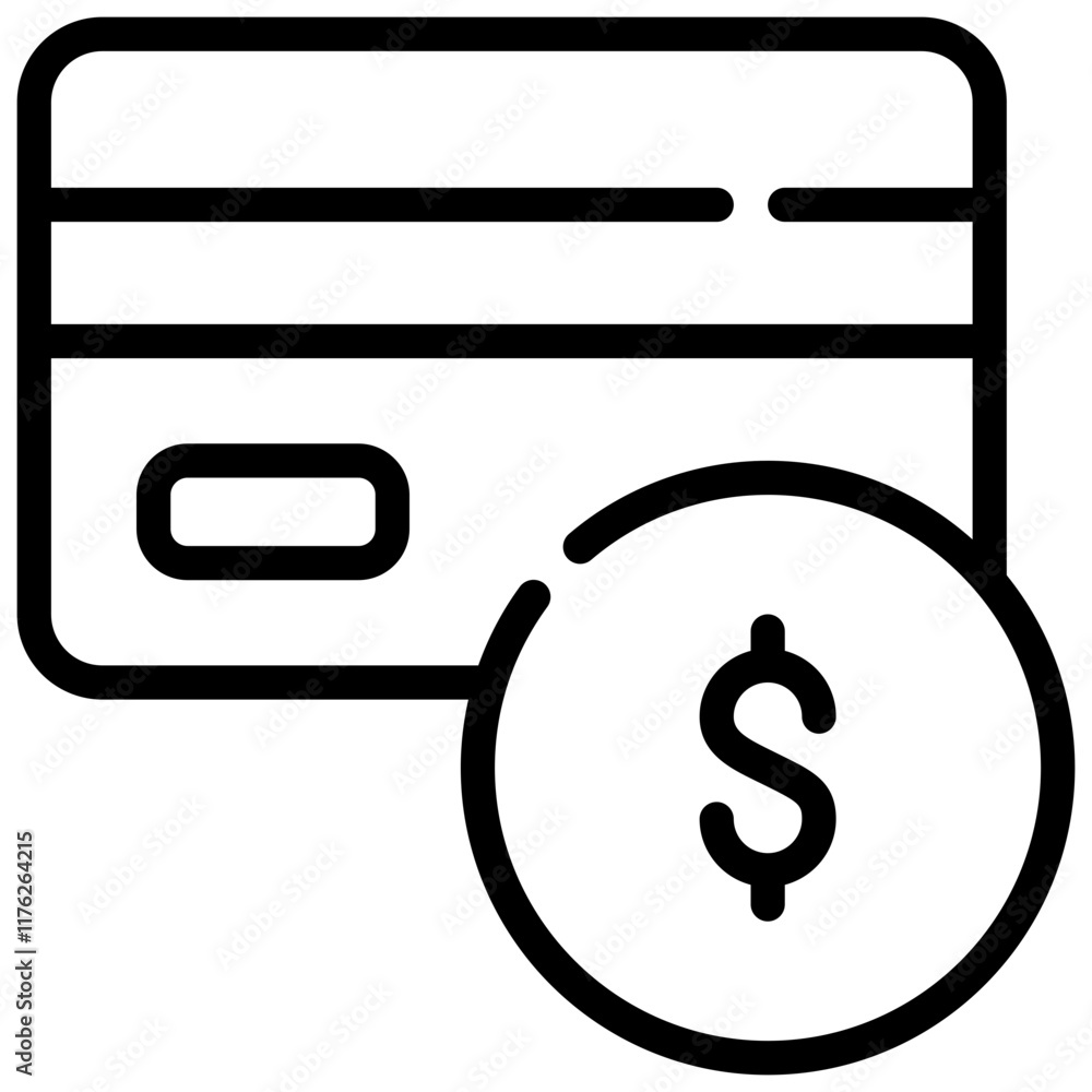 credit card add payment online store shopping simple line icon credit card add payment online store shopping simple line icon