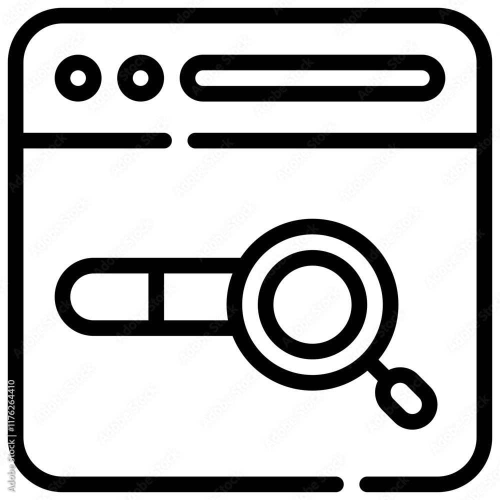 online shopping search find webpage simple line icon online shopping search find webpage simple line icon