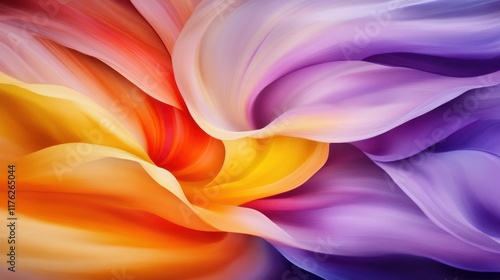 Wallpaper Mural A vibrant swirl of colorful abstract waves blending seamlessly. Torontodigital.ca