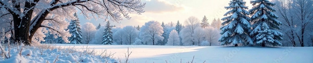 Frosty trees against a mottled dirty snow background, snowy woods, Frosty trees against a mottled dirty snow background, snowy woods,