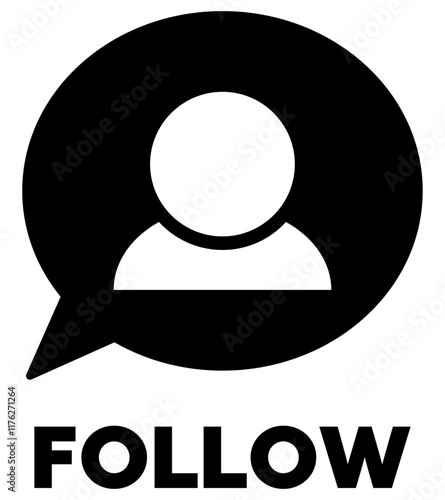 フォローの吹き出し 黒