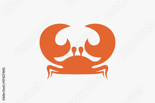 Cute funny playful crab logo  photo