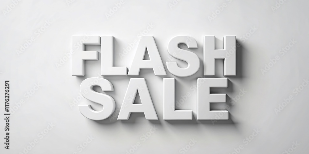 Obraz premium Minimalist Flash Sale Banner Design: Editable EPS File Text Effect
