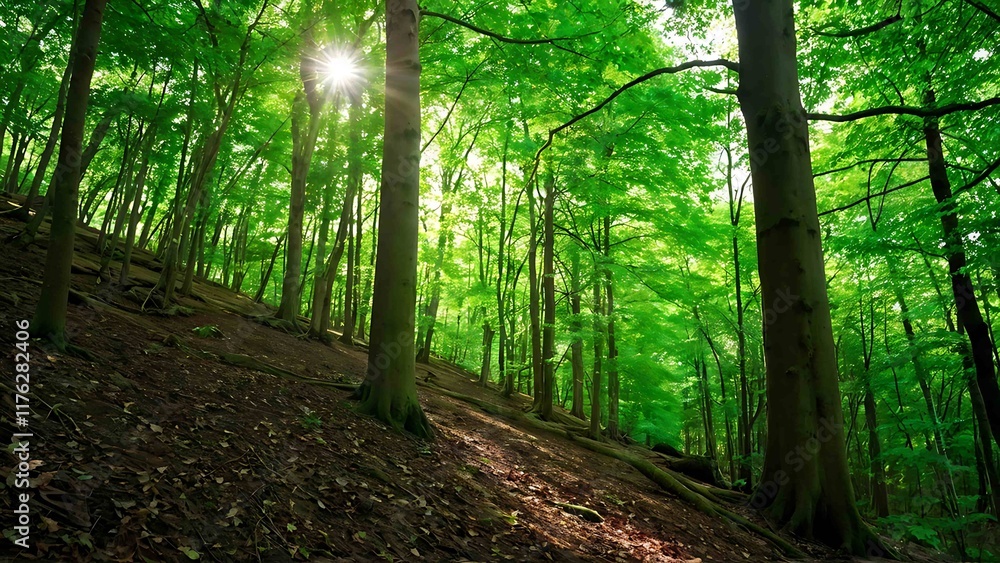 Fototapeta premium sunrise in the forest