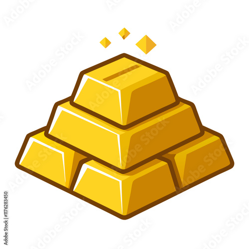 gold bars icon design