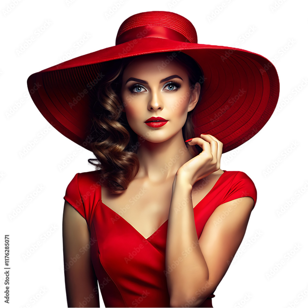 A woman in a hat A woman in a hat