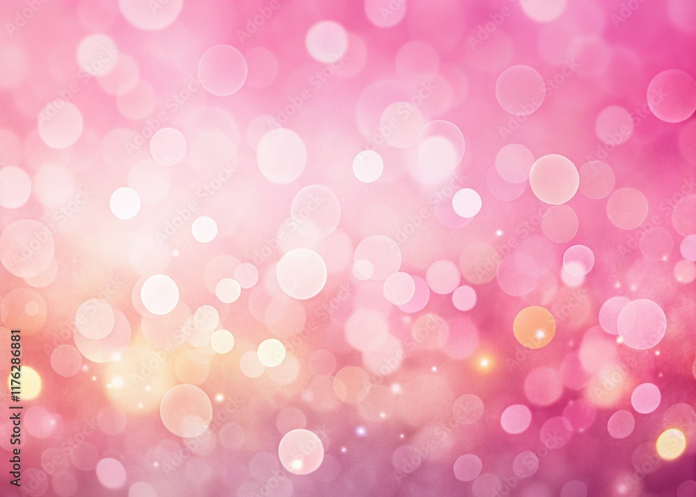 Ombre Pink Watercolor Texture Paper Background with Bokeh Effect - Stock Photo Ombre Pink Watercolor Texture Paper Background with Bokeh Effect - Stock Photo