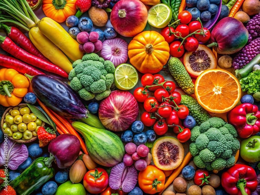 custom made wallpaper toronto digitalPanoramic Superfoods: Vibrant Fruits & Vegetables, Rich in Anthocyanins & Antioxidants