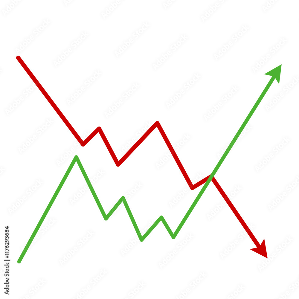 Market volatility icon lines trend graph chart data analysis Market volatility icon lines trend graph chart data analysis