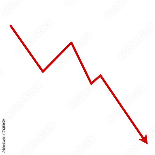 Market volatility icon  lines trend graph chart data analysis