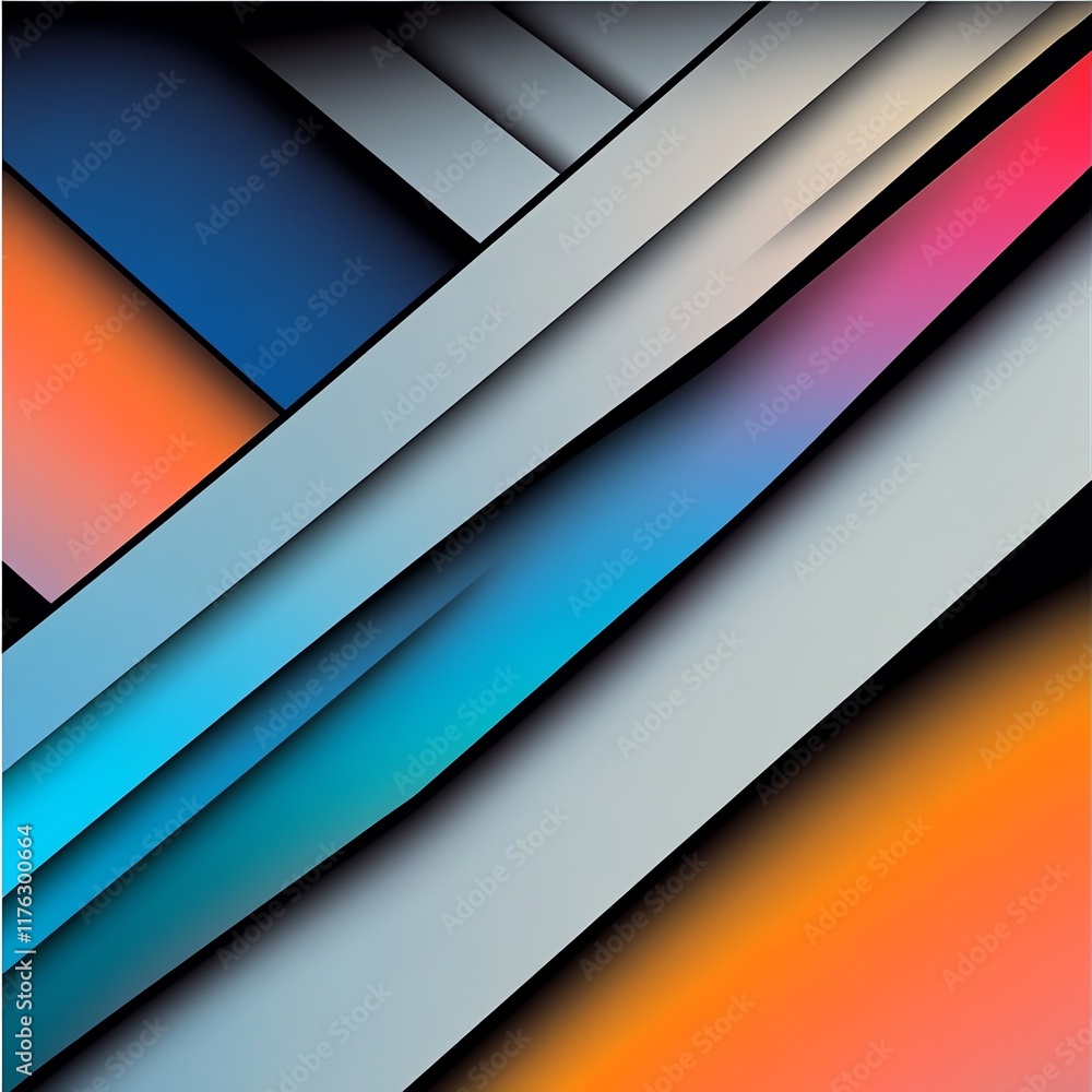 Fototapeta premium Minimalist intersecting line patterns with subtle gradients, stylish and contemporary