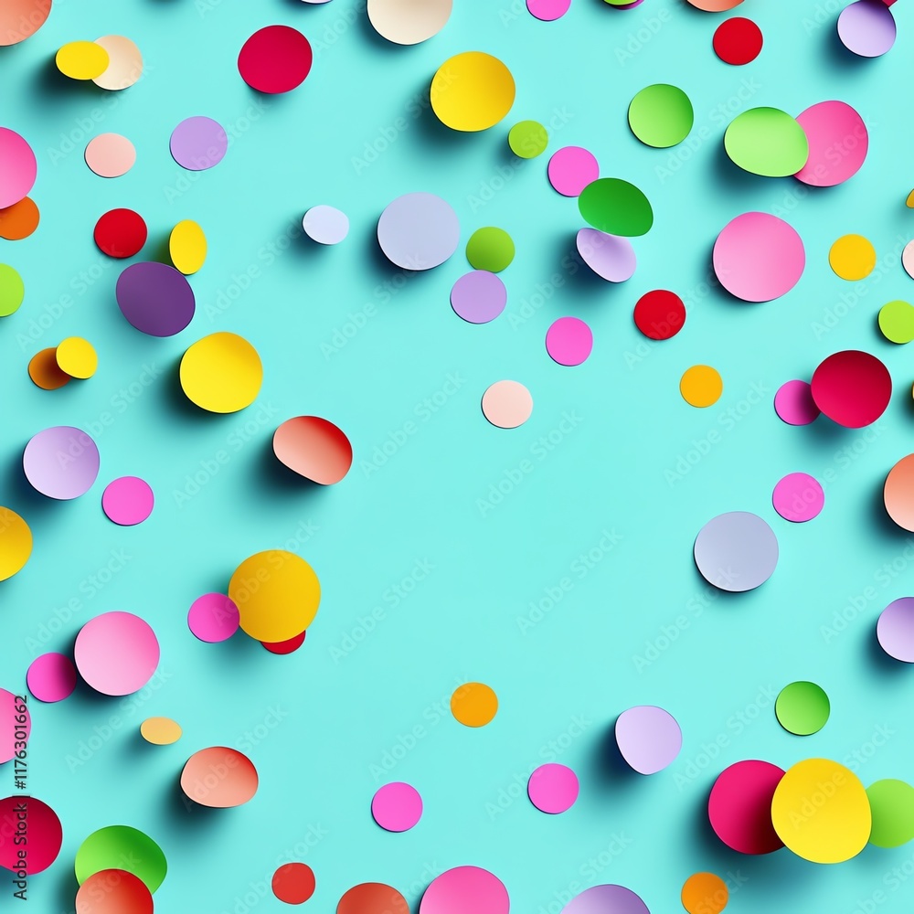 Vibrant confetti patterns with soft pastel overlays, celebratory and joyful style Vibrant confetti patterns with soft pastel overlays, celebratory and joyful style