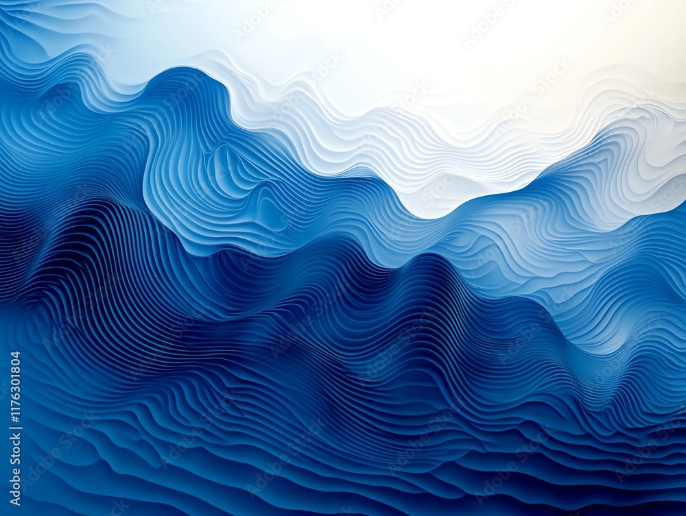 Fototapeta premium Water ripple patterns with realistic light reflections, calming aquatic theme