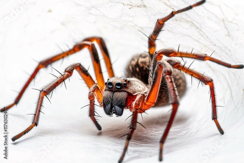 Spider Macro Photography - Detailed Arachnid on White photo