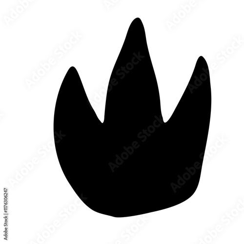 Ancient dinosaur footprints  fossil