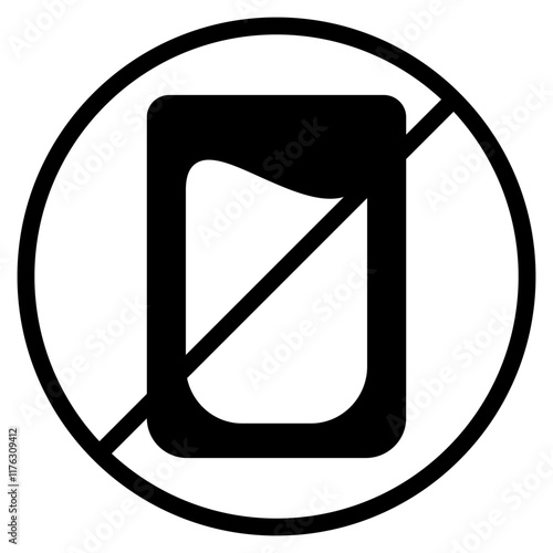 dont drink icon with glyph style. Suitable for website design, logo, app, UI and etc. Based on the size of the icon in general, so it can be reduced.