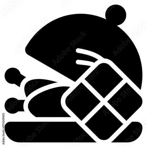 feast icon with glyph style. Suitable for website design, logo, app, UI and etc. Based on the size of the icon in general, so it can be reduced.