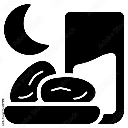 iftar icon with glyph style. Suitable for website design, logo, app, UI and etc. Based on the size of the icon in general, so it can be reduced.