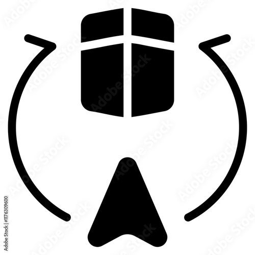 qibla icon with glyph style. Suitable for website design, logo, app, UI and etc. Based on the size of the icon in general, so it can be reduced.