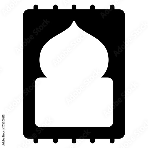 sajadah icon with glyph style. Suitable for website design, logo, app, UI and etc. Based on the size of the icon in general, so it can be reduced.