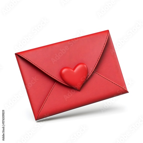 Red Envelope with Heart Seal for Romantic or Love Related Themes