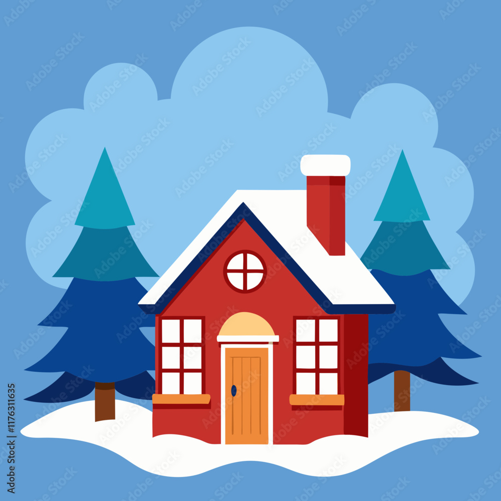 house in the snow house in the snow
