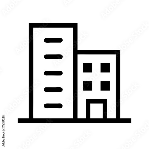 Tableau sur toile office building icon design