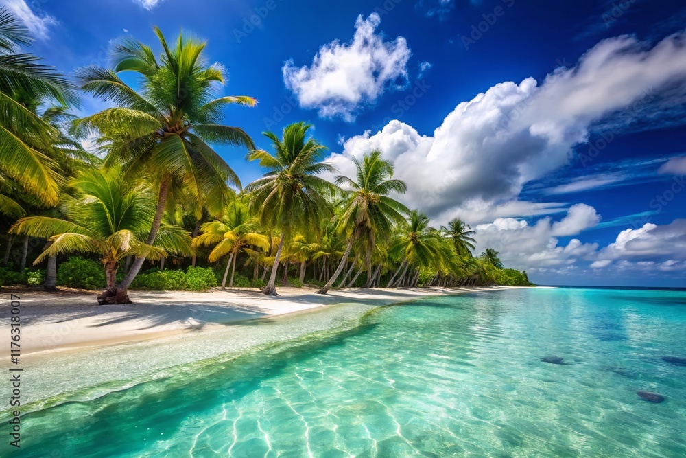 Saona Island Dominican Republic: Pristine Tropical Beach High-Resolution Stock Photo