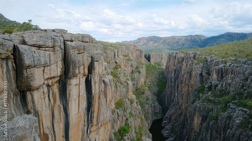 Fototapeta premium Dramatic Cliffs and Canyons of Untamed Wilderness Landscape